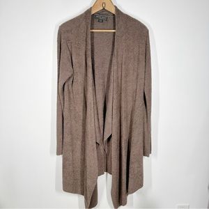 Barefoot Dreams L/XL Brown Calypso Cardigan Sweater Waterfall